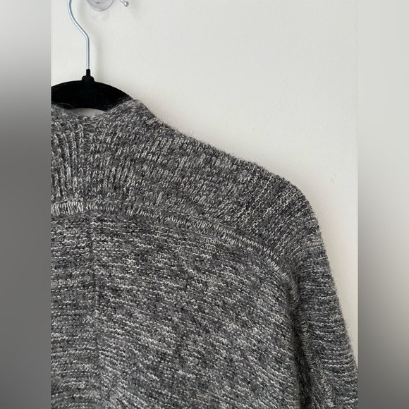 Babaton Italian Mohair Blend Cocoon Cardigan Gray Oversized Draped Sweater - Picture 9 of 9